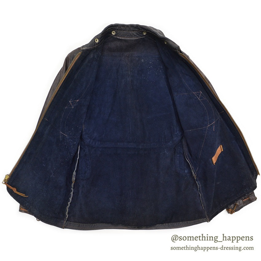 1960's~ EAST WEST MUSICAL INSTRUMENTS CO. LEATHER JACKET '' BACK PACK'' ...