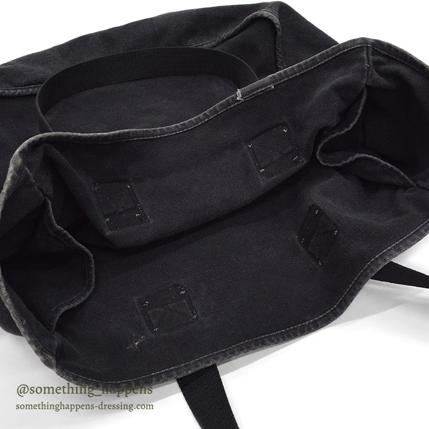 1980's~ JANTZEN BLACK COTTON TOTE BAG ...