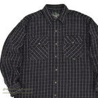 1990's BERNE BLACK COTTON HEAVY FLANNEL SHIRT... L