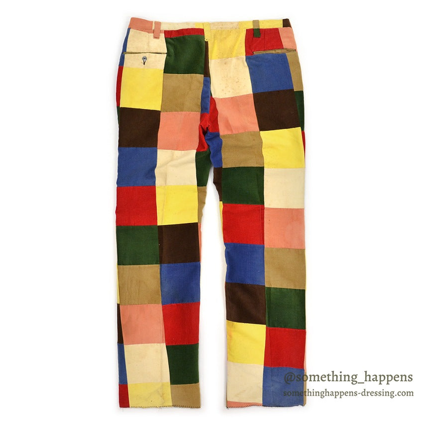 1970's DEADSTOCK HALRIN PATCHWORK CORDUROY PANTS...W38