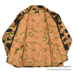 ~1980's DEERSKIN CAMO ZIP-UP CHAMOIS JACKET / UNUSUAL COLOR ... XL