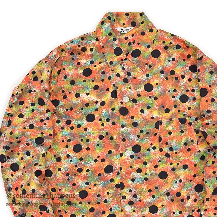 1960's HARWOOD POLKA DOTS UNUSUAL PRINT PAJAMA SHIRT...