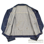 1940's~ MONTGOMERY WARD 101 BUCKLE BACK DENIM JACKET / COOL STUDS...