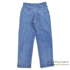 1960's UNKNOWN DENIM WORK TROUSERS / WESTERN COSTUME CO. ... W31/L31