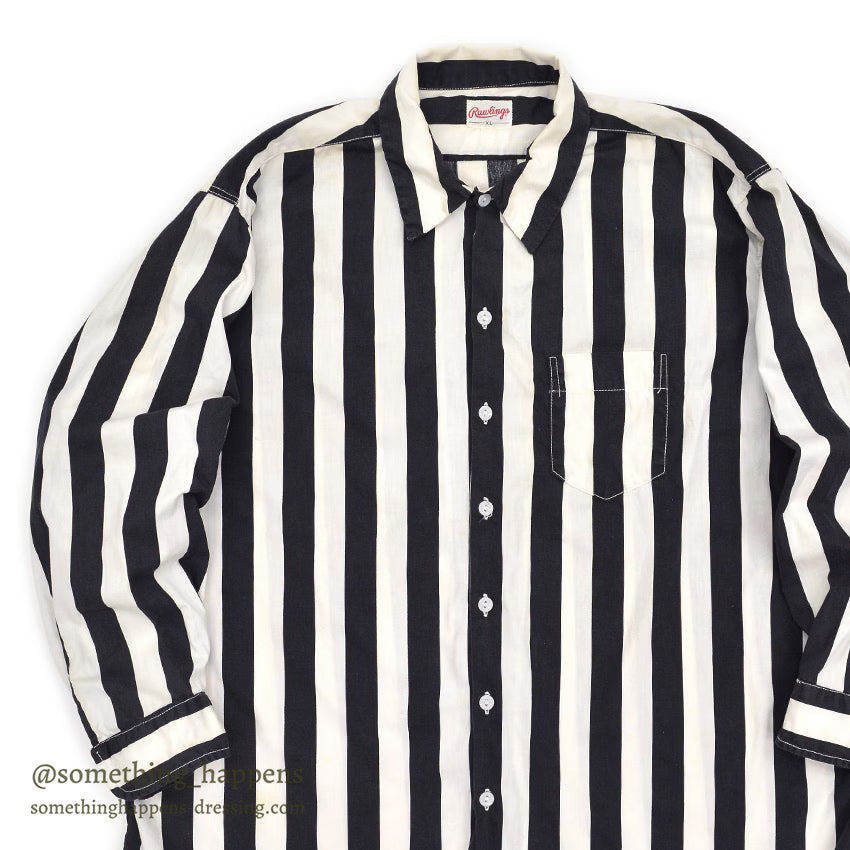1950's~ RAWLINGS UMPIRE STRIPE SHIRT ...  XL