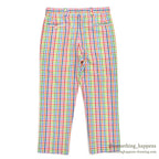 1970's DENHAM MULTICOLOR GINGHAM CHECK PANTS... W36/L28