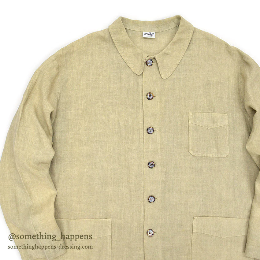 CP SHADES LINEN WORK JACKET / TAN ... L