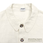 1990's CP SHADES LINEN WORK JACKET / WHITE ... M