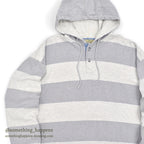 1980's LLBEAN STRIPED COTTON SWEAT HOODIE... L-TALL