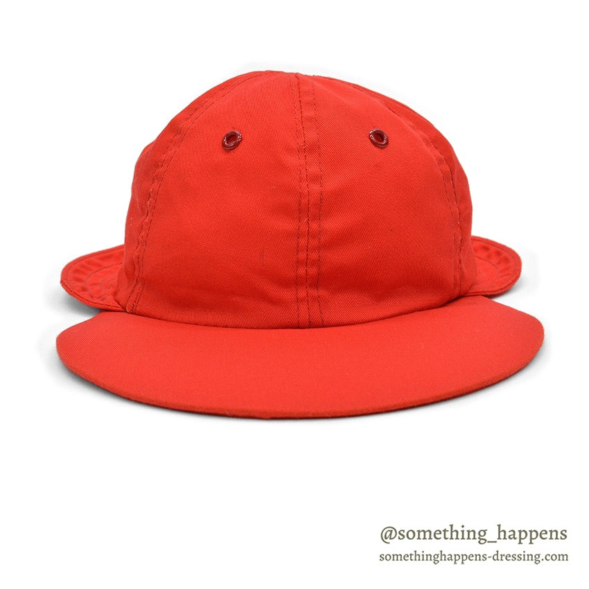 1980's COLUMBIA WIDE BILL CAP WITH SUN VISOR / RED...