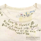 1970's FRUIT OF THE LOOM HAND MESSAGE AND DRAWN T-SHIRT ... M