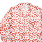 1990's J.CREW KISS PRINT PAJAMA SHIRT / UNUSUAL...L