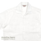 1960's DEADSTOCK TOWNCRAFT NYLON SEERSUCKER S/S SHIRT / WHITE ... L