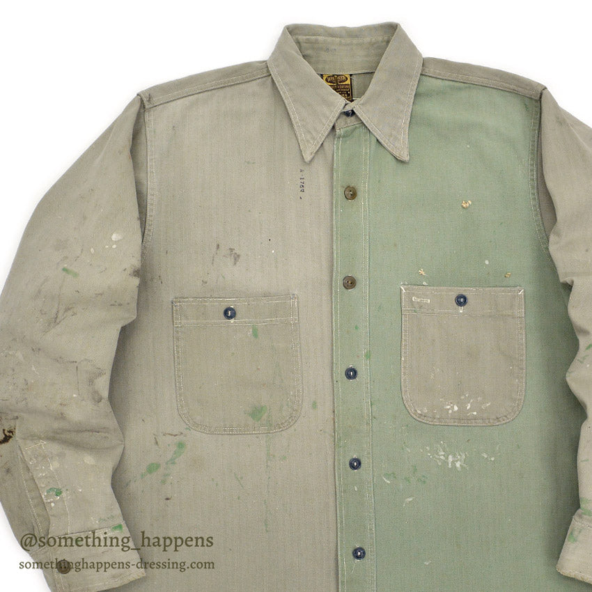 1940's WASHINGTON DEE CEE TWO-TONE HBT SHIRT / EXTREMELY RARE ...