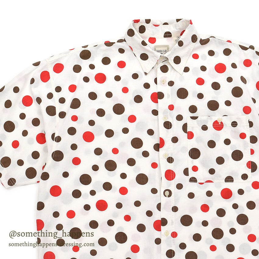 1990's SAHARA CLUB POLKA DOTS S/S SHIRT ... M