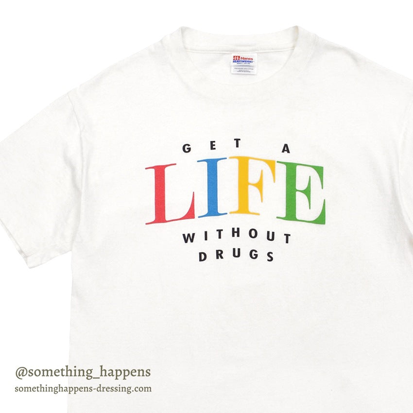 1990's HANES GET A LIFE WITHOUT DRUGS T-SHIRT ... L