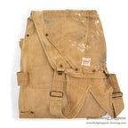 1940's~ CARHARTT DUCK DOUBLE KNEE OVERALL UNLINED / PAINT SPLATTER VIBE ... W36/L27