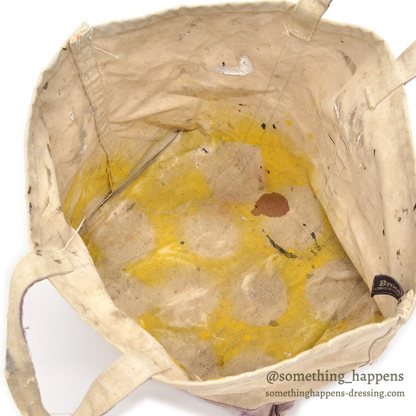 1980's~ BROOKSTONE PAINTER CANVAS TOTE / FADED ... M