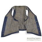 1920's~ DENIM HUNTING VEST / UNUSUAL, EXTREMELY RARE...