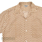 1960's KEY WEST PAISLEY-LIKE PATTERN SHIRT / BROWN ... M