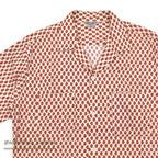 1960's KEY WEST PAISLEY-LIKE PATTERN SHIRT / RED... M