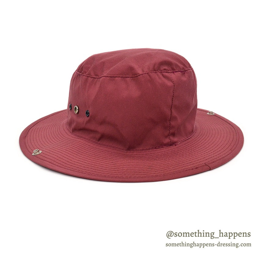 1980's DEADSTOCK COLUMBIA TECHNICLOTH SUN HAT / BURGUNDY RED...L