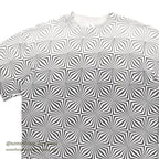 1990's ANDAZIA GEOMETRIC OPTICAL PATTERN ART T-SHIRT... L