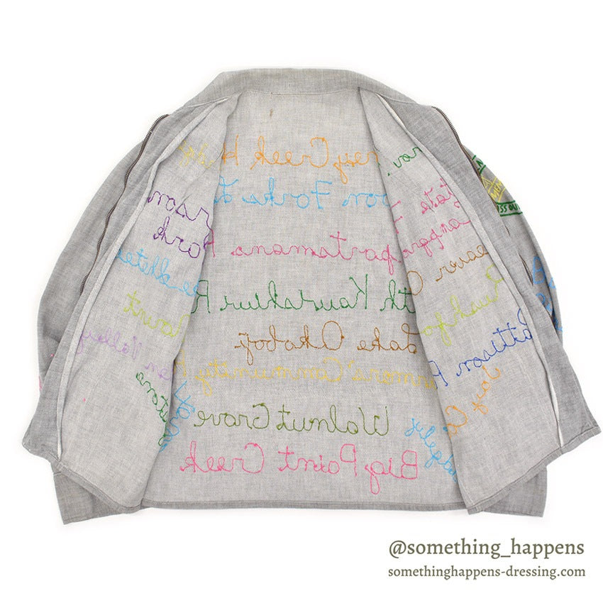 1950's~ CAMPERS TRAIL FULLY EMBROIDERED MEMORIAL JACKET / EXTREMELY RARE...