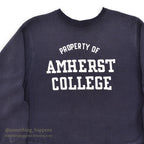 ~1970's CHAMPION PROPERTY OF AMHERST COLLEGE REVERSE WEAVE SWEAT SHIRT / NAVY ... XL