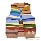 1960's~ MULTI COLOR HOME MADE COWICHAN VEST ...
