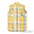 1950's PILGRIM BLOCK PLAID FLANNEL VEST / CUT OFF ...