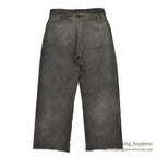 1930's BLACK FRISCO PANTS BACKLE BACK / HEAVY COTTON... W31/L29
