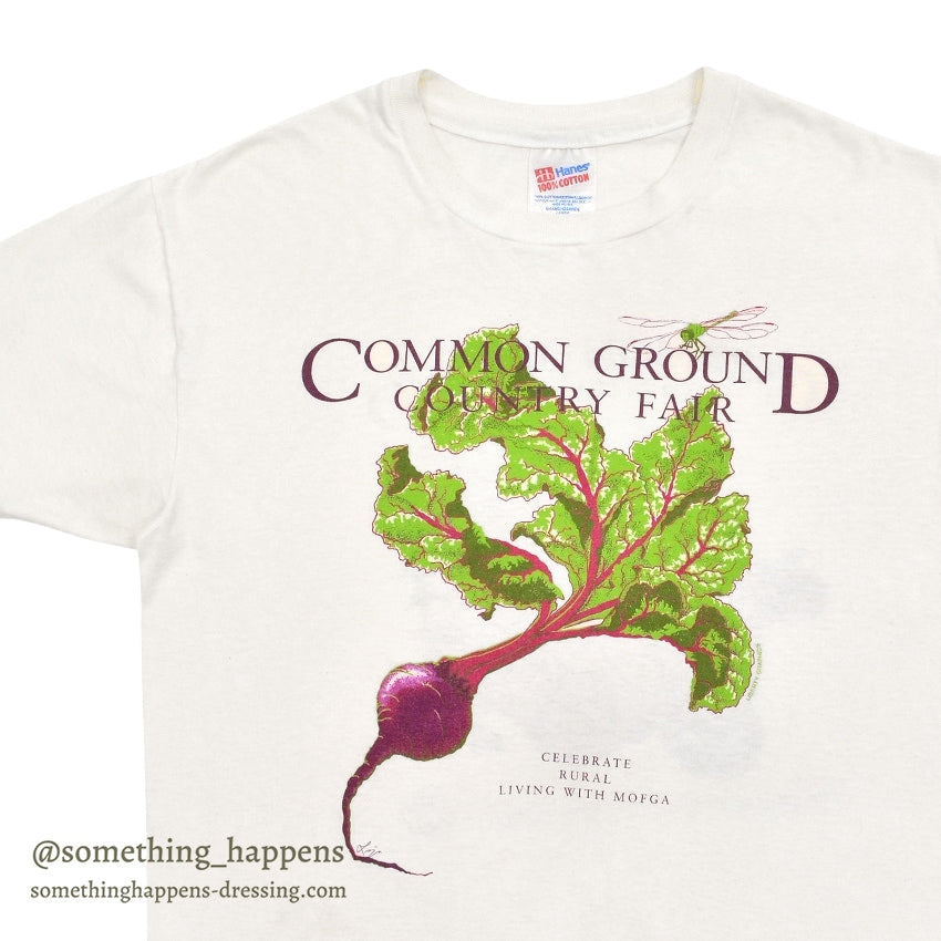 1990's HANES BEET PRINT T-SHIRT...L