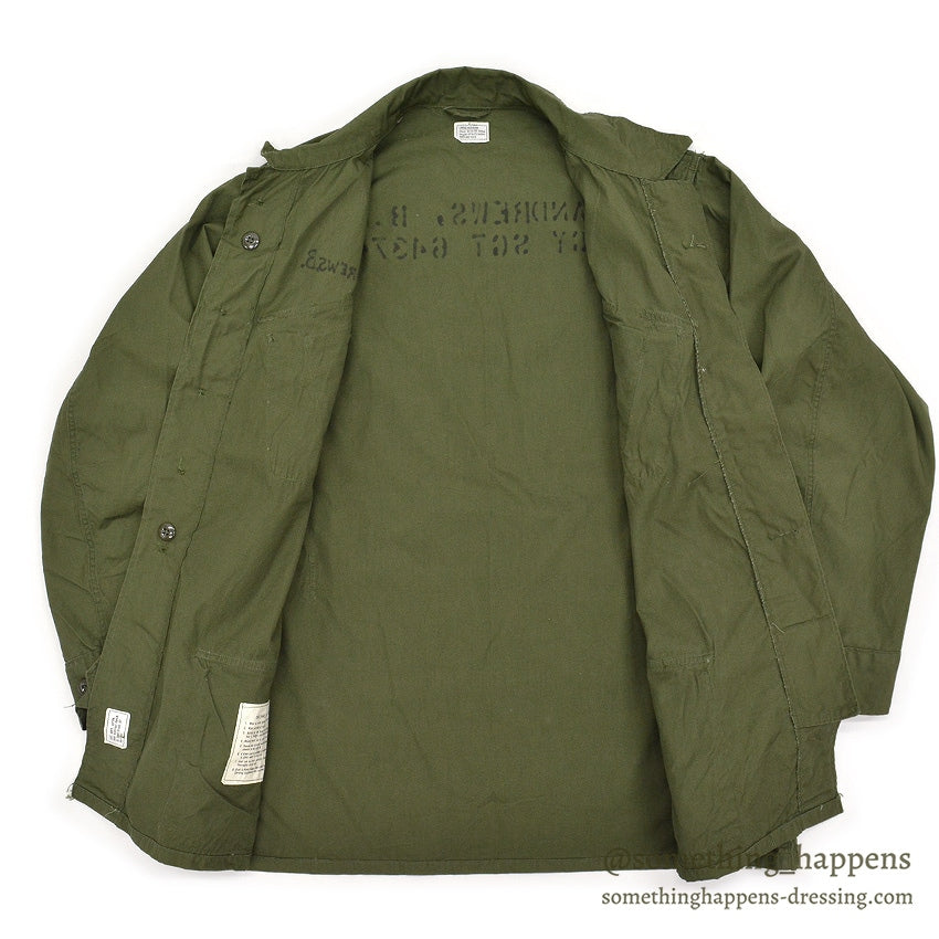 1960's USARMY JUNGLE FATIGUE JACKET 2nd / STENCILED BACK... LR
