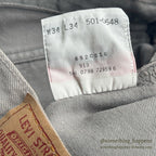 1990's DEADSTOCK Levi's 501-0648 GRAY DENIM PANTS... W34/L34