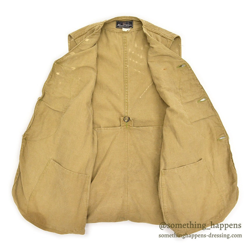 1930's Hirsch Weis HALF MOON POCKET HUNTING VEST / UNUSUAL DETAIL ...