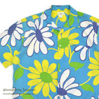 1990's J.CREW FLOWER PRINT S/S SHIRT / RARE PATTERN ... M
