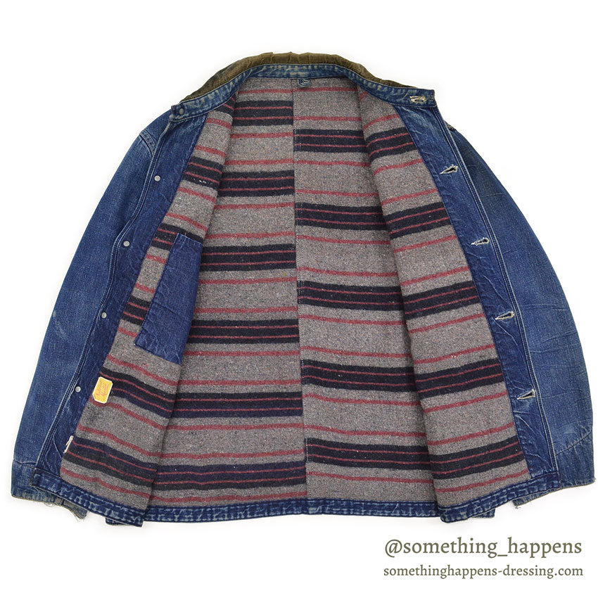 1960's NATIONAL MASTER DENIM COVERALL / BLANKET LINED...