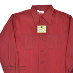 1950's DEADSTOCK GUYMONT DARK RED NYLON SHIRT ... L