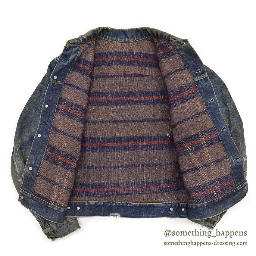 1960's LEVI'S 558 DENIM VEST / CHOPPED SLEEVE... 42