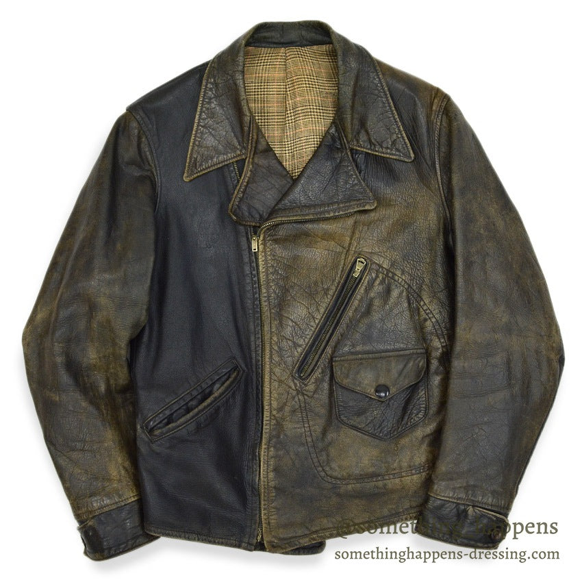 1930's TWO TONE HORSEHIDE LEATHER SPORTS JACKET ...