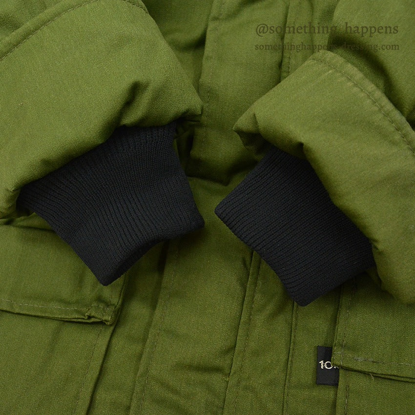1970's 10X OLIVE GREEN HUNTING DOWN COAT...S