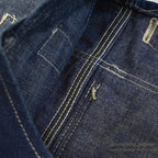 1930's~ WARDS PIONEER DENIM OVERALL / VERY DARK ... W37/L26