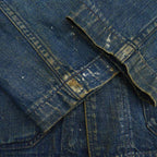 1940s US Navy Shawl Collar Denim Jacket, Dark Navy, Multiple Stencils...