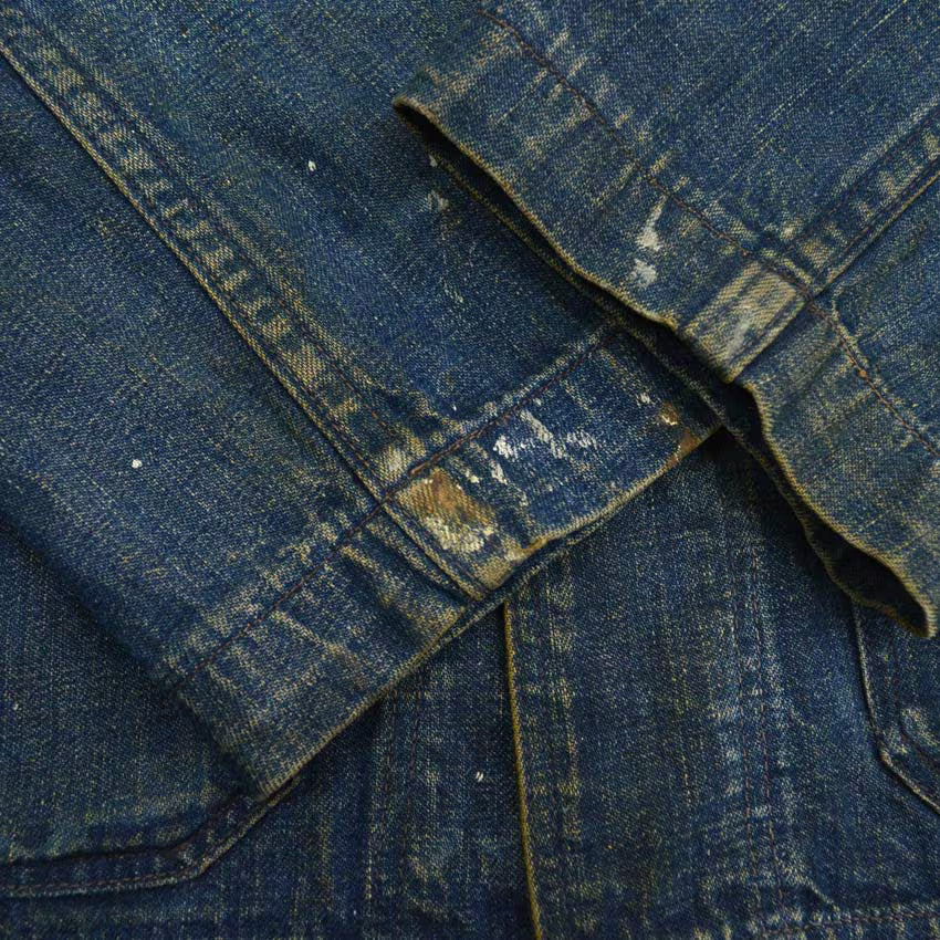 1940s US Navy Shawl Collar Denim Jacket, Dark Navy, Multiple Stencils...