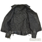 1950's INDIAN MOTOR CYCLE PAINTED DOUBLE RIDERS JACKET ... Fits like 38