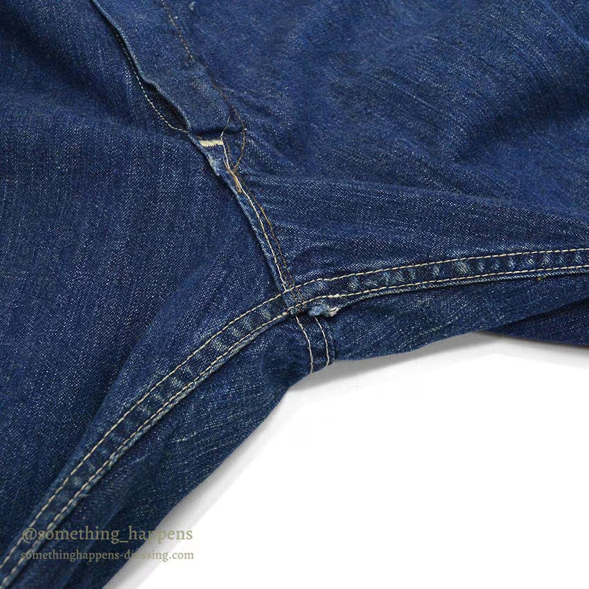 1940's UNKNOWN DENIM COVERALLS / DARK ...
