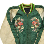 1940s- JAPAN SOUVENIR JACKET (Sukajan) with double-sided patch pockets and TOYO zipper...