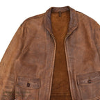 1930's HORSEHIDE BROWN LEATHER COSSACK JACKET ...