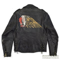 1950's INDIAN MOTOR CYCLE PAINTED DOUBLE RIDERS JACKET ... Fits like 38